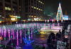 Christmas decorations at Cheonggyecheon stream in Seoul South Korea