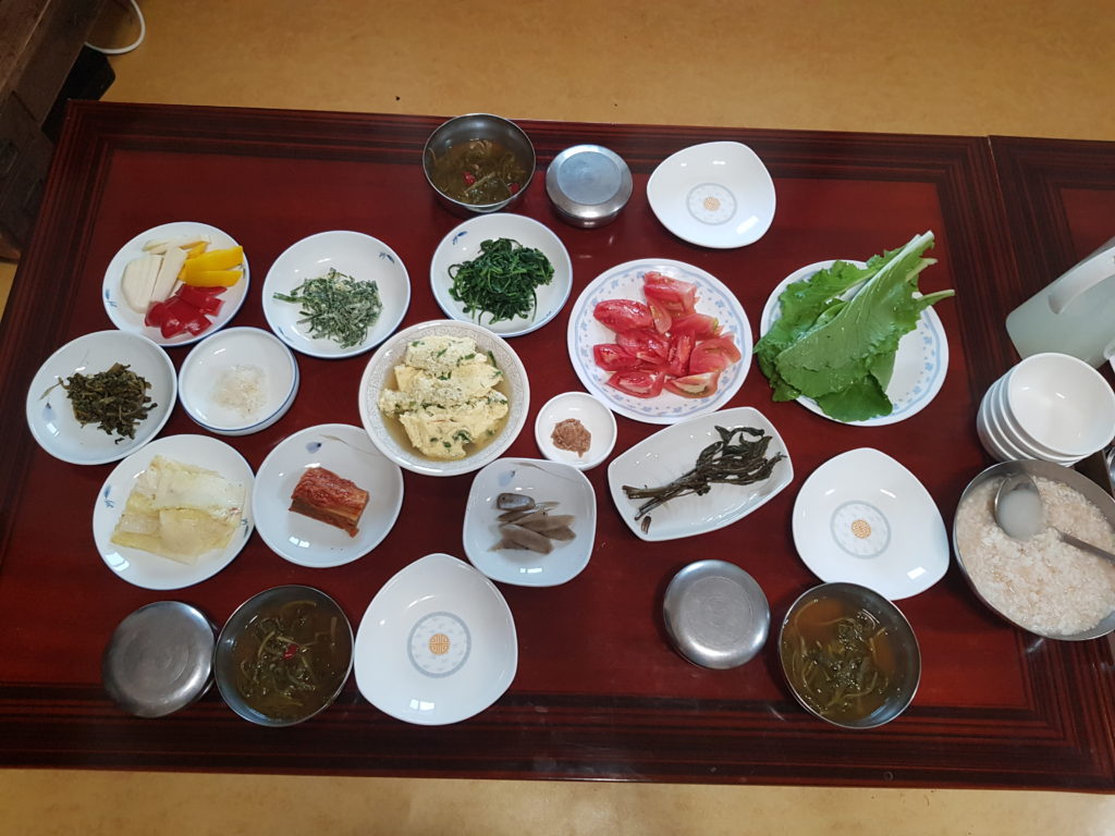 Traditional Korean breakfast in Andong
