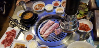 Korean BBQ in Seoul, South Korea