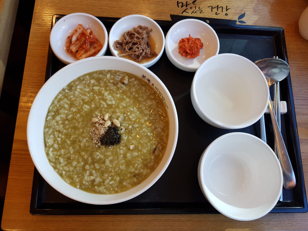 Porridge for breakfast in Seoul, South Korea