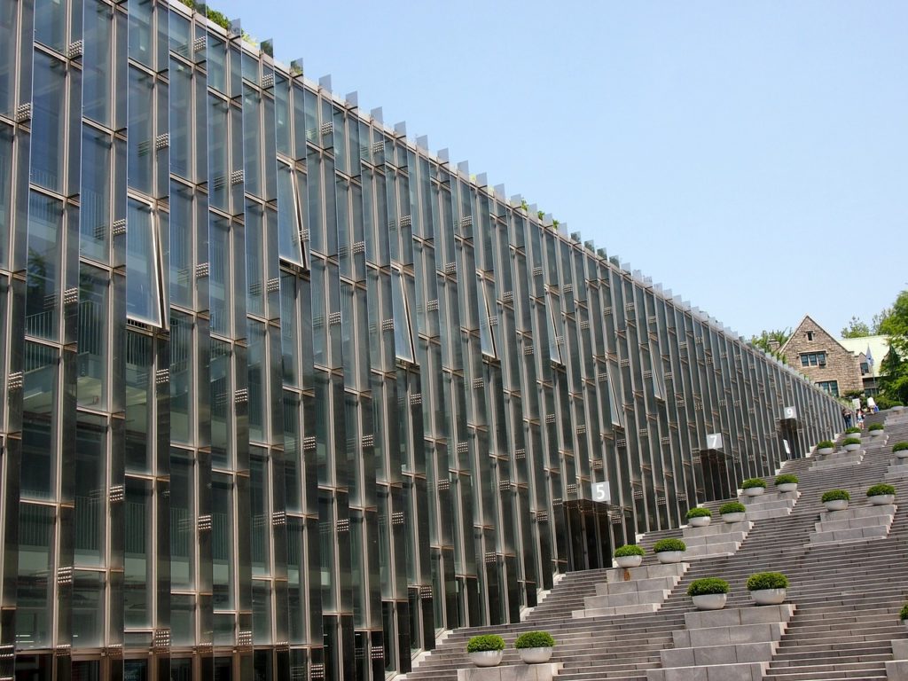 Stairs at Ewha University in Seoul, South Korea