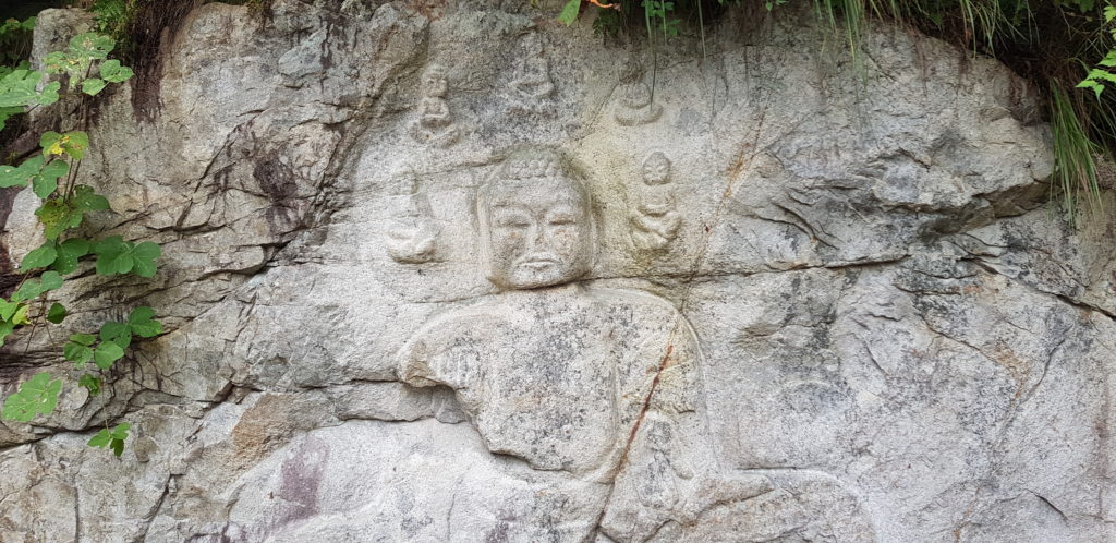 Rock-carved buddha's at Bonghwang-ri near Chungju, South Korea