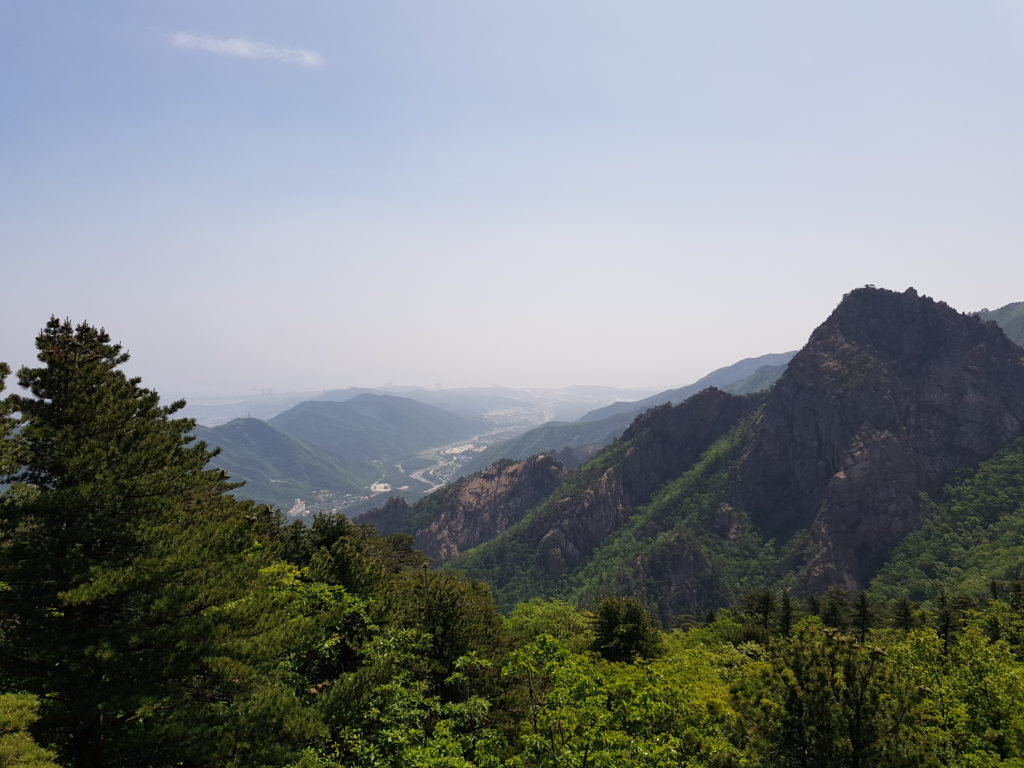 View of Sokcho city from Seoraksan National Park in Sokcho, South Korea