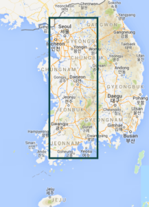 South and west of South Korea travel plan - rectangle