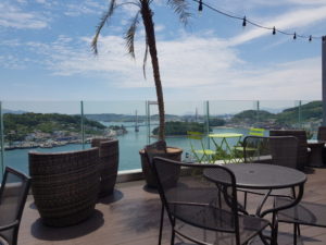 City view at Rooftop cafe in Yeosu