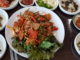 Korean food: Spicy Stir-Fried Pork with side dishes