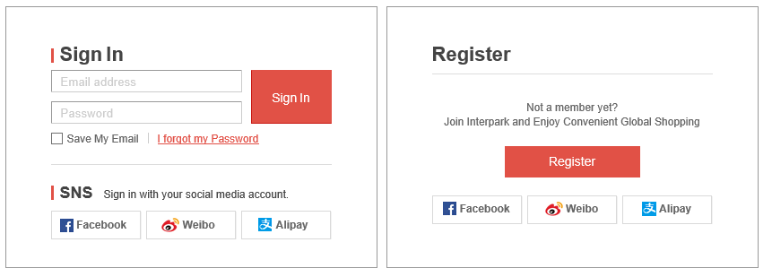 How to by tickets for concerts in Seoul - Global Interpark - log in