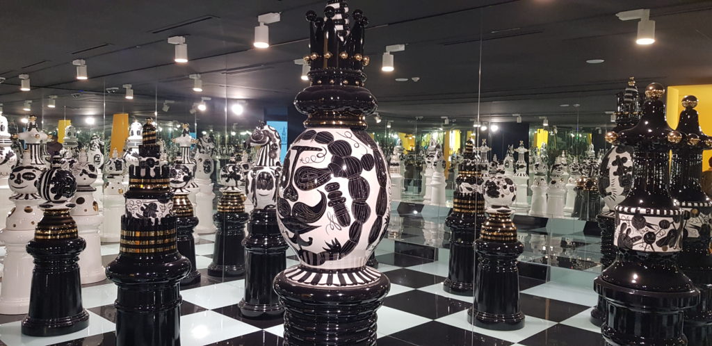 Daelim Museum in Seoul: chess board room of the Serious Fun Exhibition