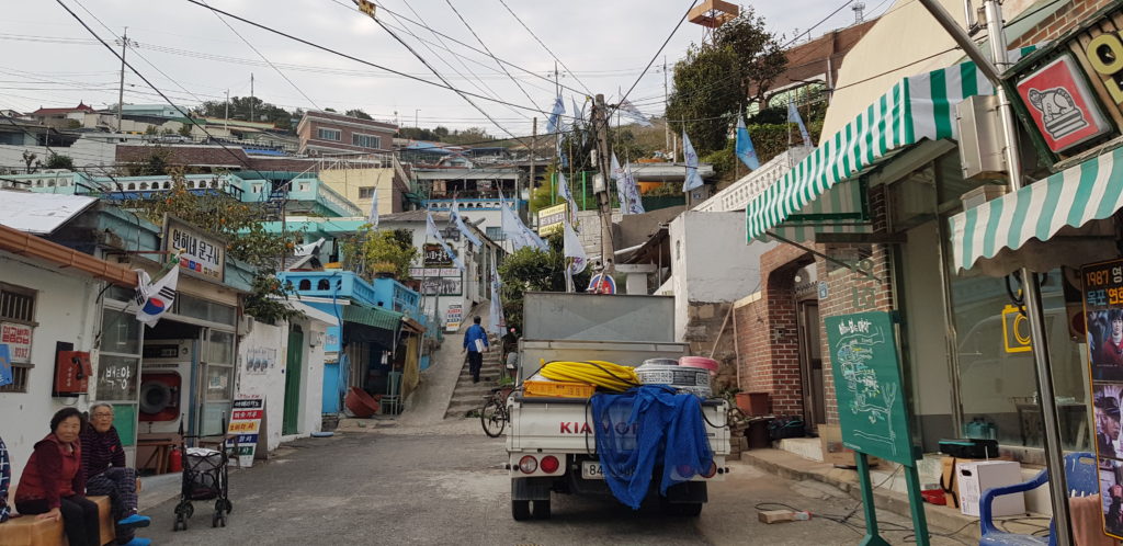 Stairs towards Sihwa Alley in Mokpo, South Korea