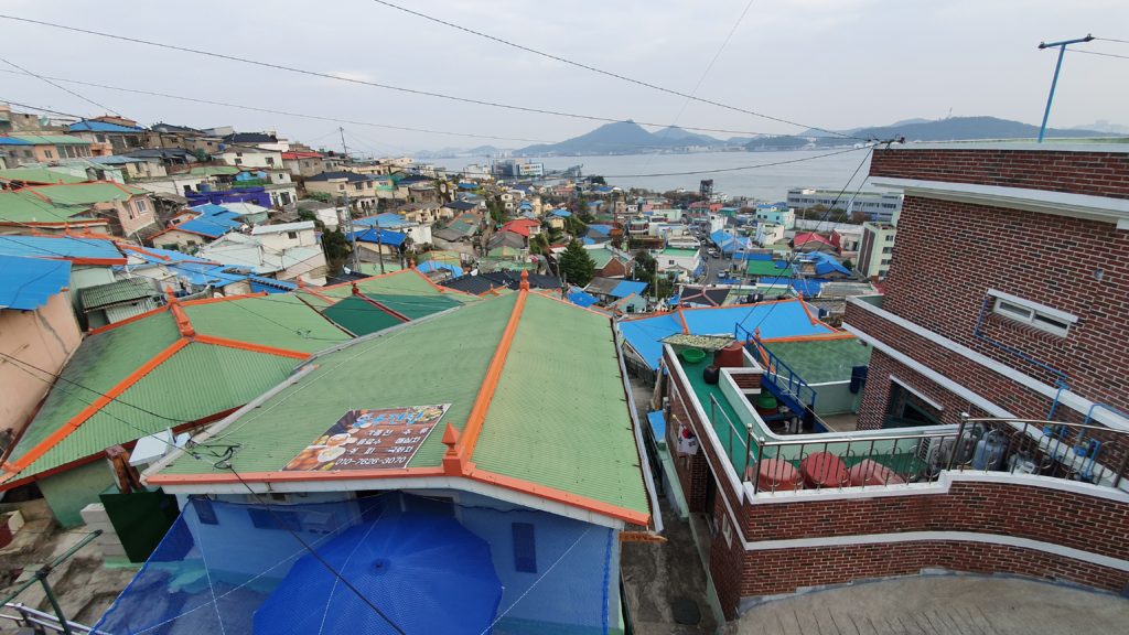 View from the top of Sihwa Alley in Mokpo, South Korea