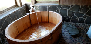 Hot spring bath in Mizukami on Kyushu Island in Japan