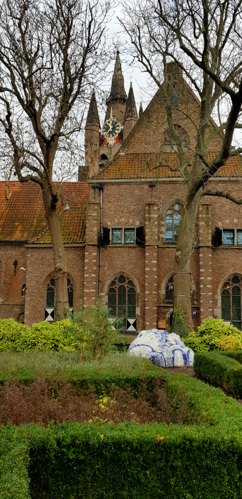 Garden of Museum Prinsenhof Delft in the Netherlands