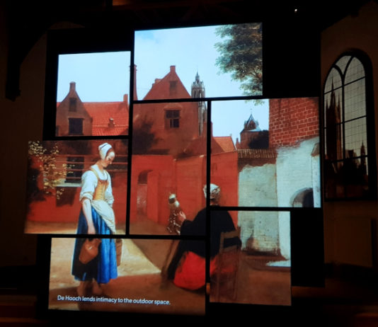 Pieter de Hooch exhibition in Museum Prinsenhof Delft in the Netherlands