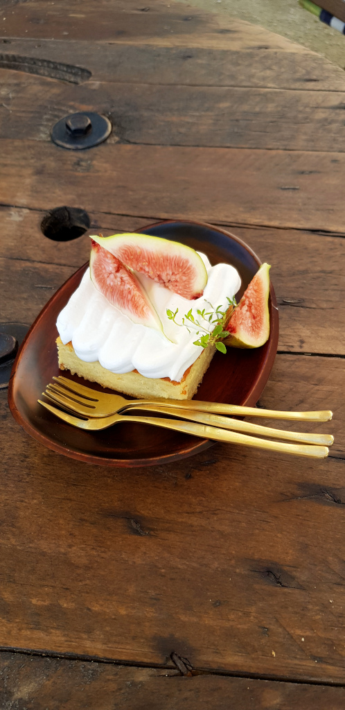 Cheesecake at a cafe in Changwon village in Jirisan National Park, South Korea