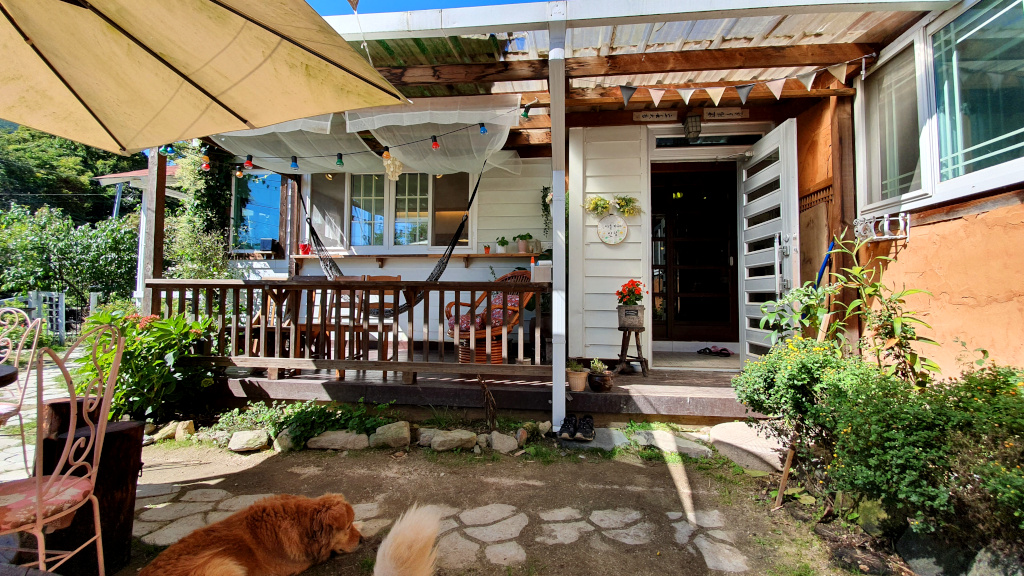 Cafe in Changwon village in Jirisan National Park, South Korea