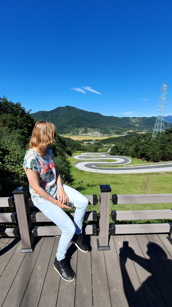 Kim at Odogae Pass in Jirisan National Park, South Korea