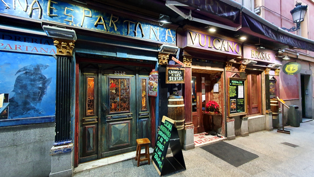 Vulcano Brasas tavern in Madrid, Spain