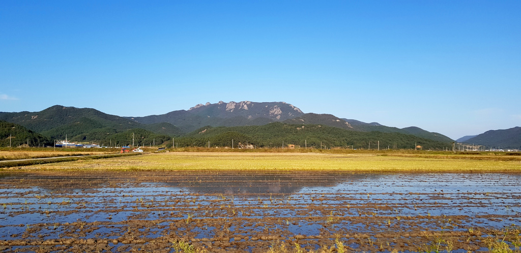 Paryeongsan mountain range on Goheung peninsula in South Korea