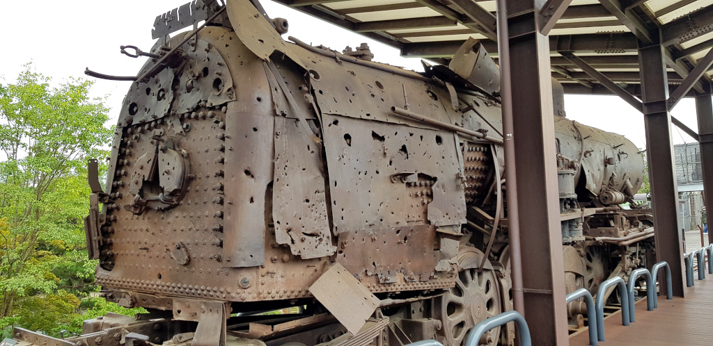 Old steam train near Imjingak at Paju DMZ in South Korea