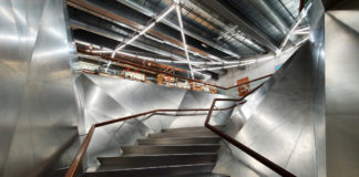 Stairs at CaixaForum in Madrid, Spain