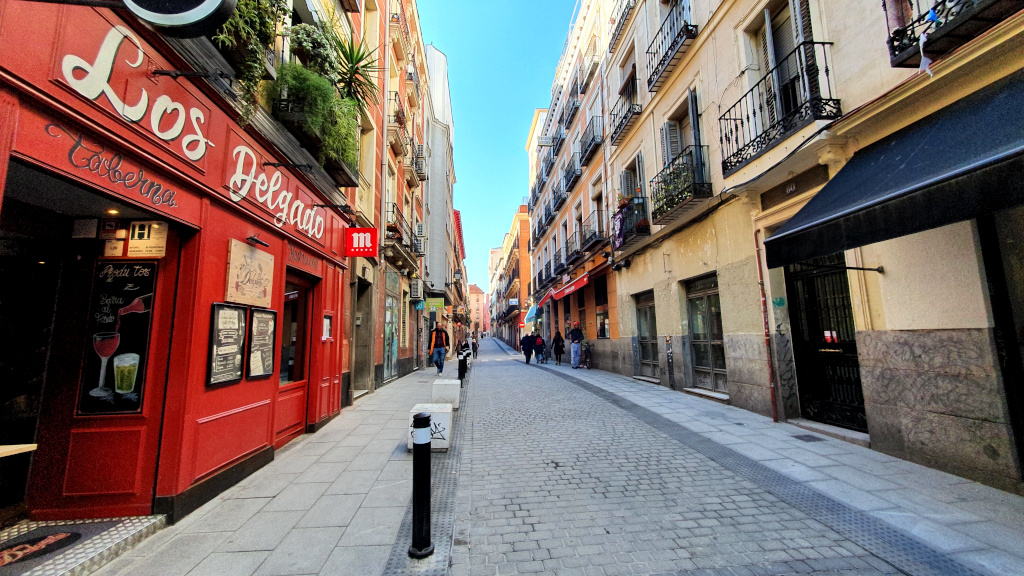 Street in Malasaña in Madrid, Spain