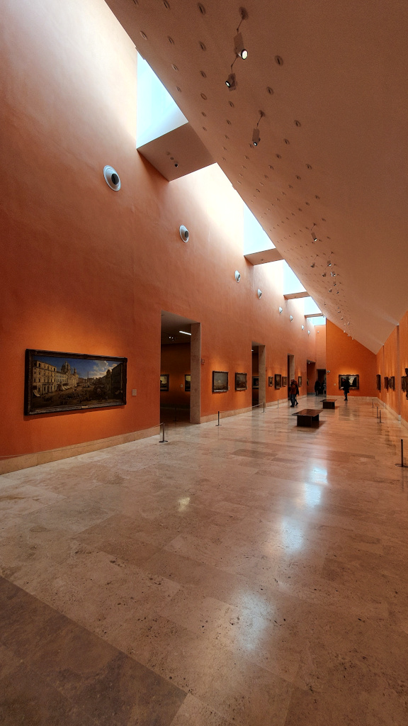 Hallway with art at Museo Thyssen-Bornemisza in Madrid, Spain