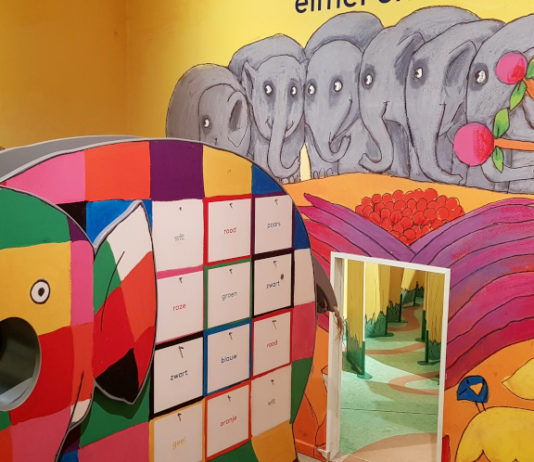 Elmer the Patchwork Elephant room at the Children's Book Museum in The Hague