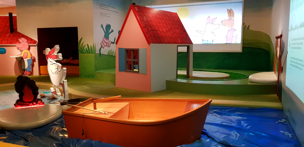 I am Frog room at the Children's Book Museum in The Hague