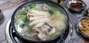 Fish soup on Wando Island in South Korea