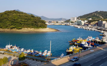 Wando Harbor on Wando Island in South Korea