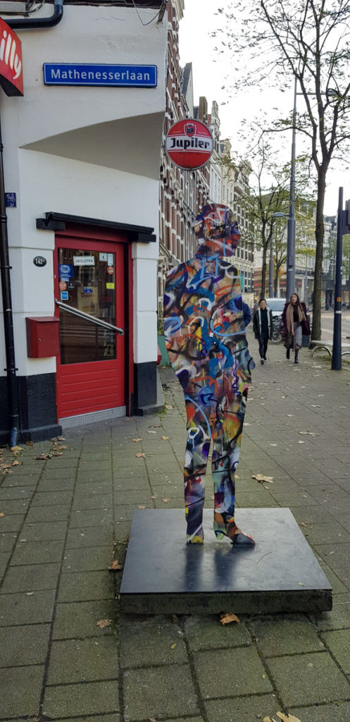 Jules Deelder Statue in Rotterdam, the Netherlands