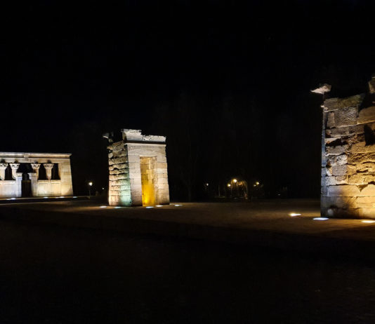 Temple of Debod, one of the most interesting buildings in Madrid, Spain