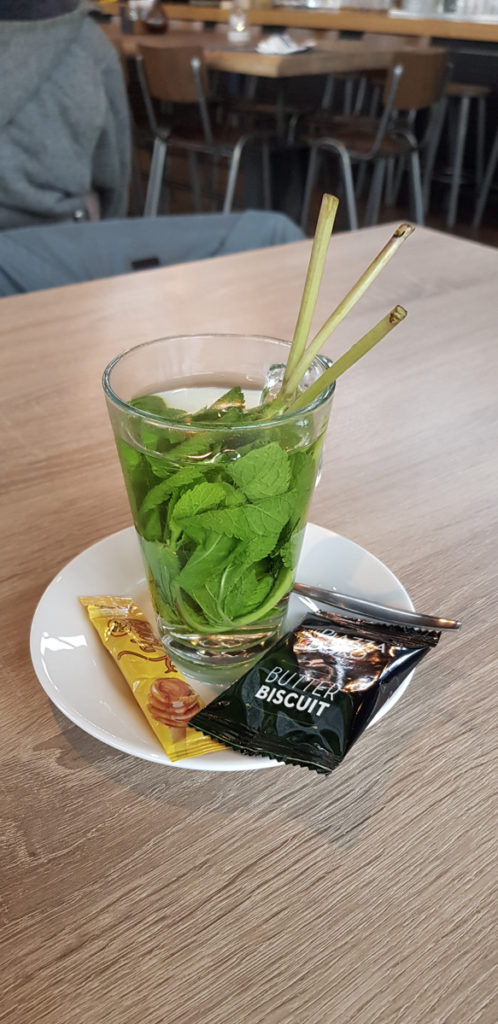 Drinking tea in the Netherlands: mint tea