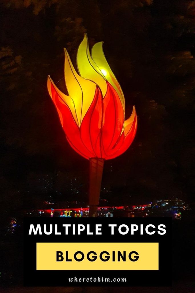 Blogging about multiple topics