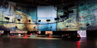 Boijmans Ahoy museum drive-thru with electric cars
