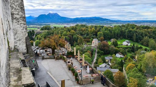 Salzburg panorama view from Hohensalzburg castle