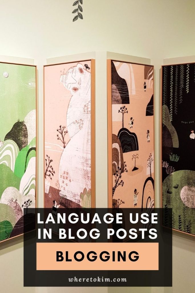 Blogging: language use in blog posts