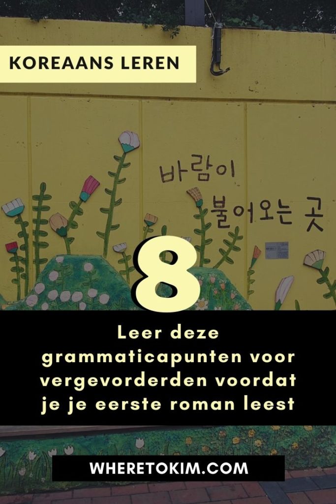 Koreaanse grammaticapunten voor vergevorderden