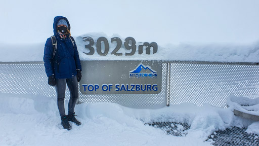 Kim at Gipfelwelt 3000 in Austria