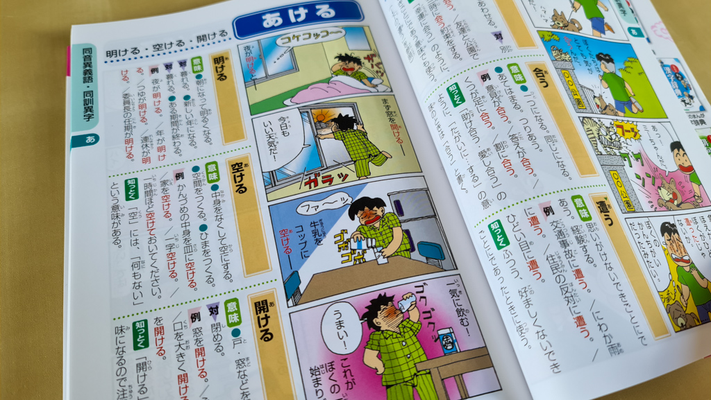 Japanese Textbook: different Kanji, same reading