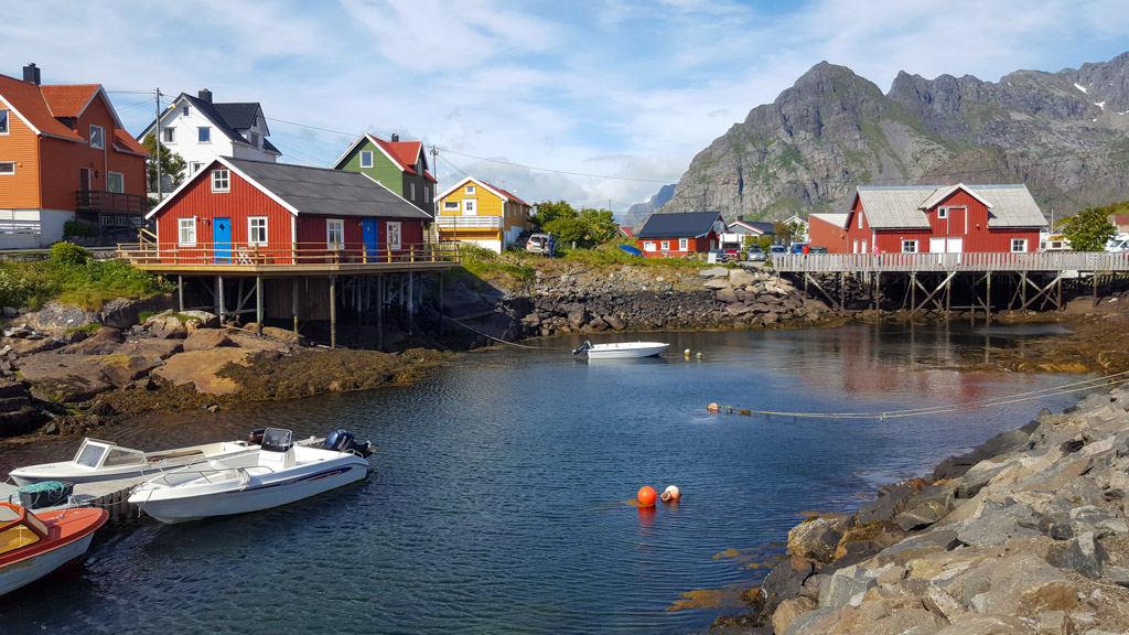 Henningsvær in the Lofoten Islands in Norway