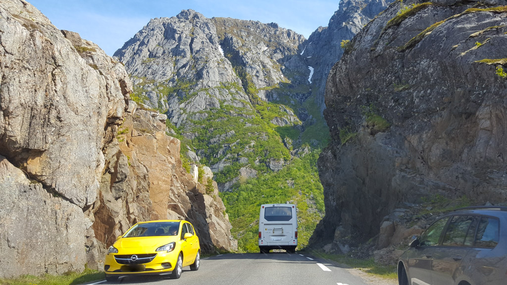 Road in the Lofoten Islands in Norway