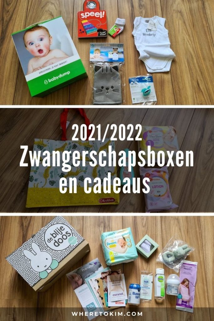 Inhoud zwangerschapsboxen en cadeaus 2021