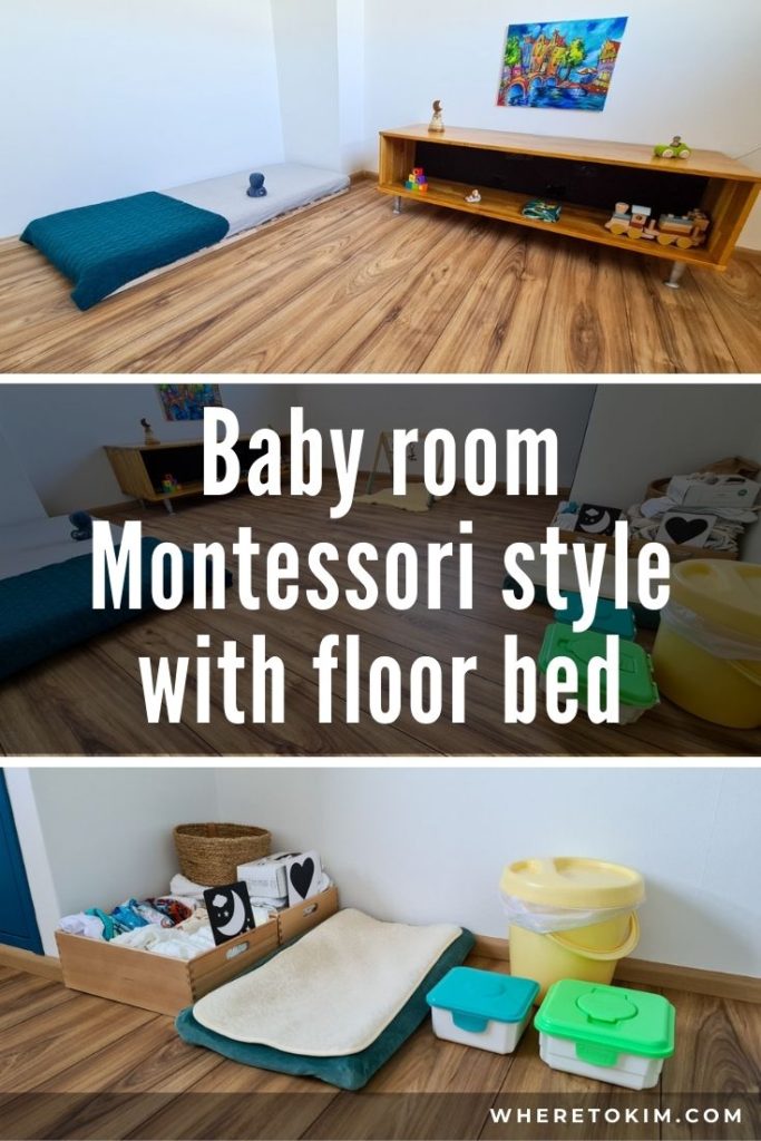 Montessori style baby room with floor bed