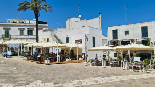 Restaurants in the Old Town in Otranto, Italy (Puglia)