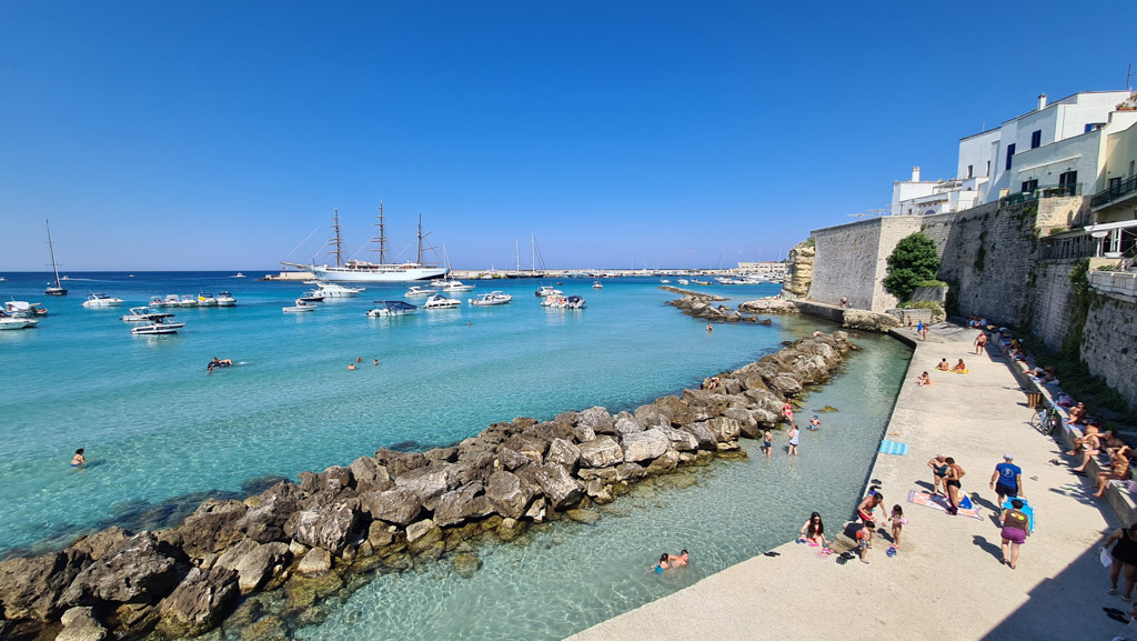 Seaside and swimming in Otranto, Italy (Puglia)