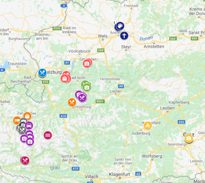 Austria Itinerary Map